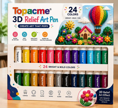 Save 50% by ordering today丨Topacme® 3D Relief Art Pen – Turn Flat Drawings Into Touchable 3D Art🪄