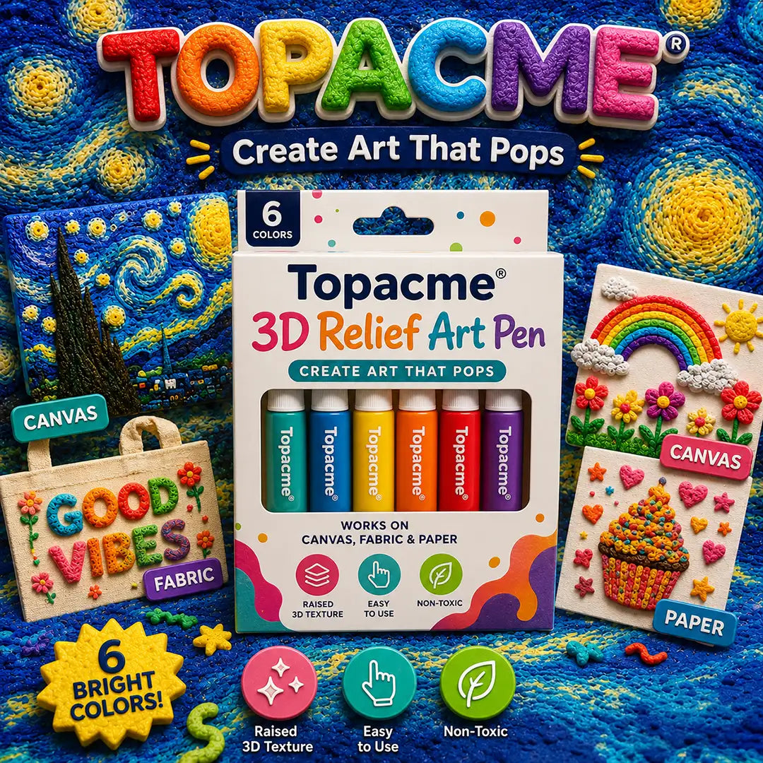 Save 50% by ordering today丨Topacme® 3D Relief Art Pen – Turn Flat Drawings Into Touchable 3D Art🪄