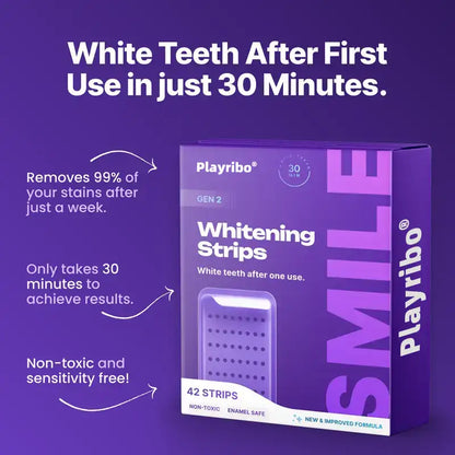 Radiant Smile 2.0 | Purple Teeth Whitening Strips with Color-Correction Technology | Enamel-Safe Formula for Sensitive Teeth | Peroxide-Free