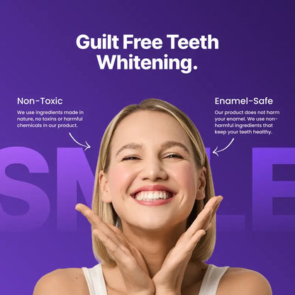 Radiant Smile 2.0 | Purple Teeth Whitening Strips with Color-Correction Technology | Enamel-Safe Formula for Sensitive Teeth | Peroxide-Free