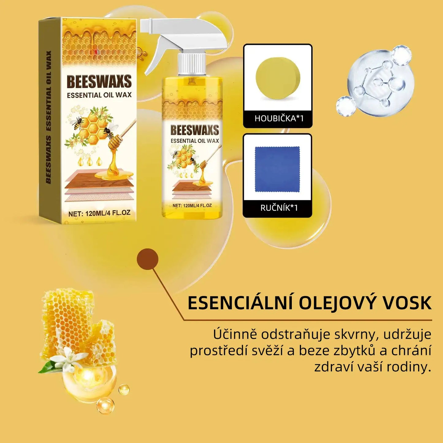【Официална домашна грижа】✨ WoodGlow Pro · Пчелен восък 3 в 1 · Премахва драскотини и възстановява блясъка на дървото за секунди!