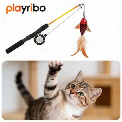 Playribo® Flying Kicker Cat Toy – Interactive Kick & Wrestle Toy | Durable and Engaging for Active Cats | Relieves Stress and Encourages Natural Play