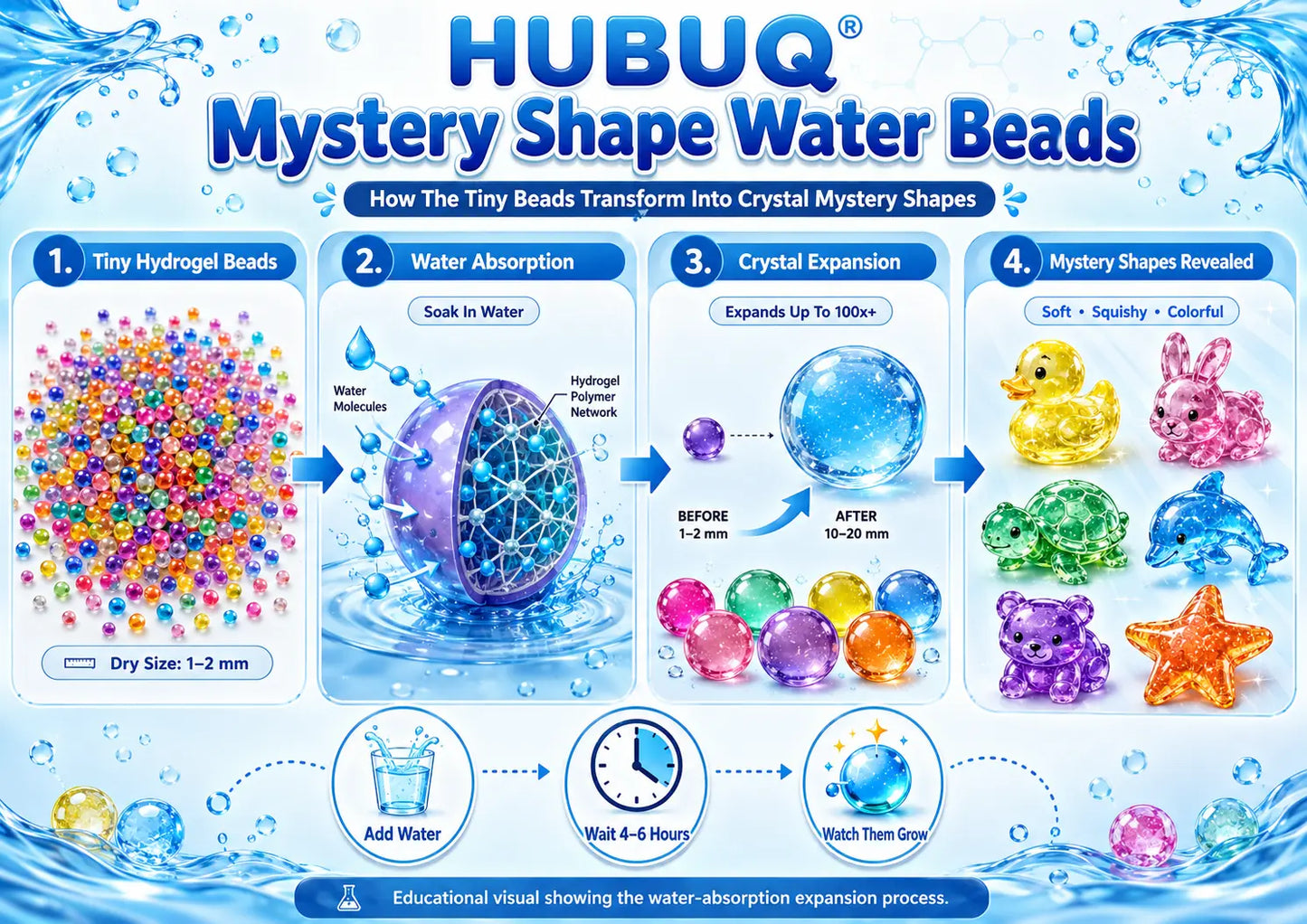 HUBUQ® Mystery Shape Water Beads