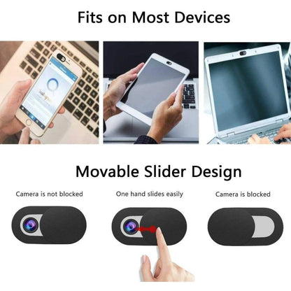 Set of 6 Webcam Cover, Slider Camera Cover Ultra Thin Webcam Cover Privacy Protection Camera Cover for Laptop, PC, Smartphones, Tablets, etc. (Black)