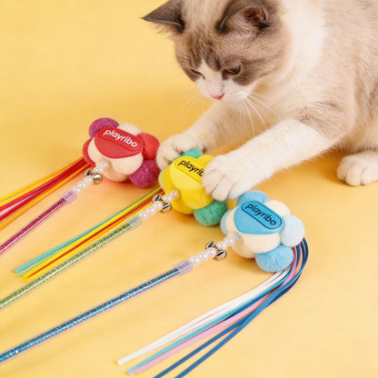 Playribo® Interactive Tug-and-Play Cat Toy – Energy-Burning Fun for Cats | Durable Design for Wrestling, Kicking, and Engaging Play | Safe & Exciting Interactive Cat Toy