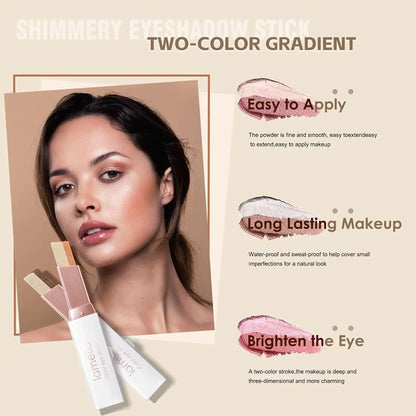 BWOGUE 6 Color Eye Shadow Stick | Twin Eyeshadow Stick | Two-Tone Shimmer Gradient Eyeshadow | Easy to Blend, Non Creasing Eye shadow | Waterproof Glitter | 24 Hour Stay (Shade No. 4 to 6)