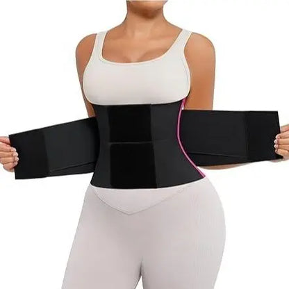 FeelinGirl Waist Trainer Belt Waist Cincher Trimmer Ab Belt Tummy Control Body Shaper with Triple Wrap Women and Men