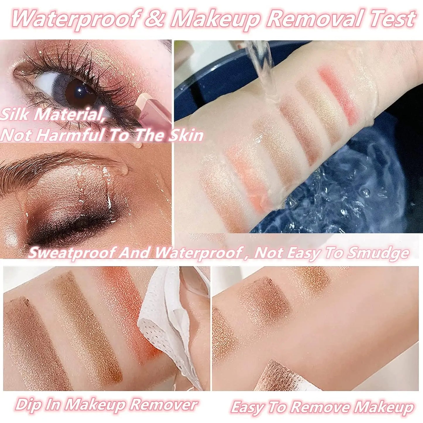 BWOGUE 6 Color Eye Shadow Stick | Twin Eyeshadow Stick | Two-Tone Shimmer Gradient Eyeshadow | Easy to Blend, Non Creasing Eye shadow | Waterproof Glitter | 24 Hour Stay (Shade No. 4 to 6)