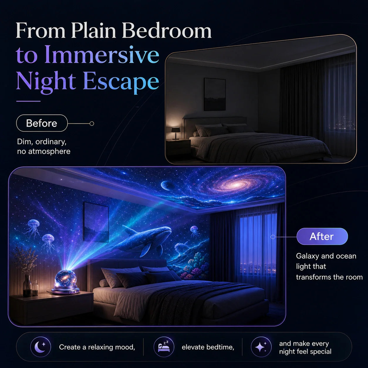 🔮Topacme® Night Light Projector✨