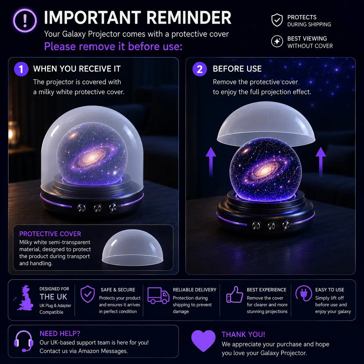 🔮Topacme® Night Light Projector✨