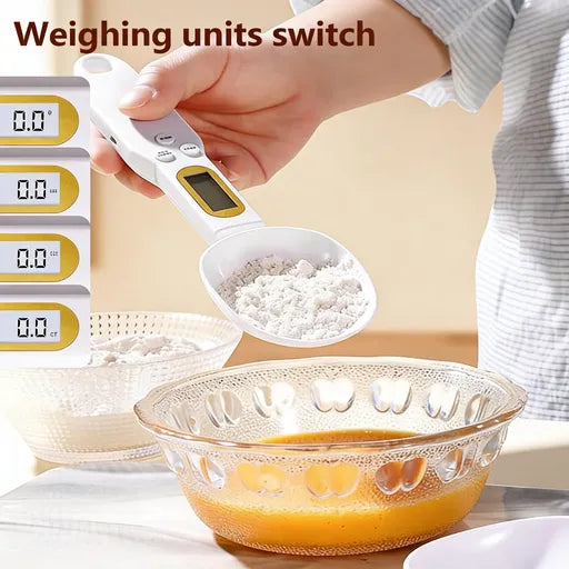 Digital Measuring Spoon Scale,High Precision Electronic Food Scale for Kitchen Gadgets and Daily Meals,300G/0.1G Gram Scale for, Home Cooks Bakers Chefs,Pet Dog Cat Ower,with Battery