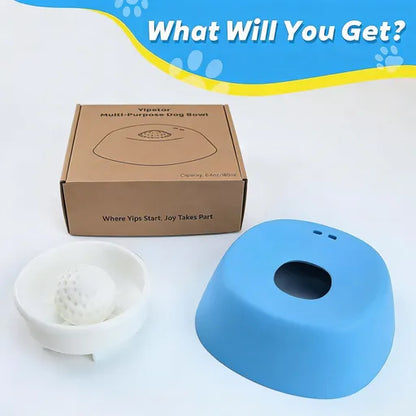 Dog Bowls for Liquid Treat, Anti-Slip【Entertained Ball-in】 Bone Broth Dog Lick Bowl, 3/4 Cup Yogurt Pup Lick Toy for Large Medium Small Breeds Dietary Supplement/Post-op Nutrition