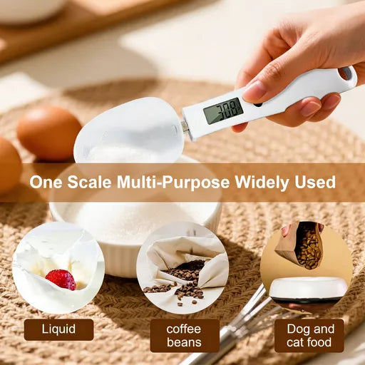 Digital Measuring Spoon Scale,High Precision Electronic Food Scale for Kitchen Gadgets and Daily Meals,300G/0.1G Gram Scale for, Home Cooks Bakers Chefs,Pet Dog Cat Ower,with Battery