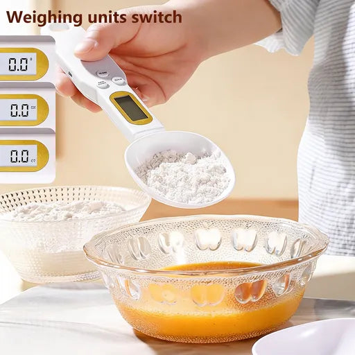 Digital Measuring Spoon Scale,High Precision Electronic Food Scale for Kitchen Gadgets and Daily Meals,300G/0.1G Gram Scale for, Home Cooks Bakers Chefs,Pet Dog Cat Ower,with Battery