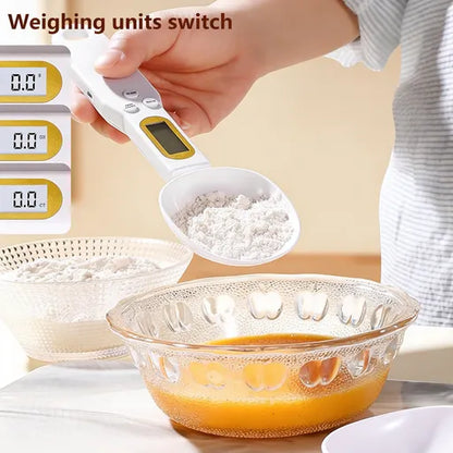 Digital Measuring Spoon Scale,High Precision Electronic Food Scale for Kitchen Gadgets and Daily Meals,300G/0.1G Gram Scale for, Home Cooks Bakers Chefs,Pet Dog Cat Ower,with Battery