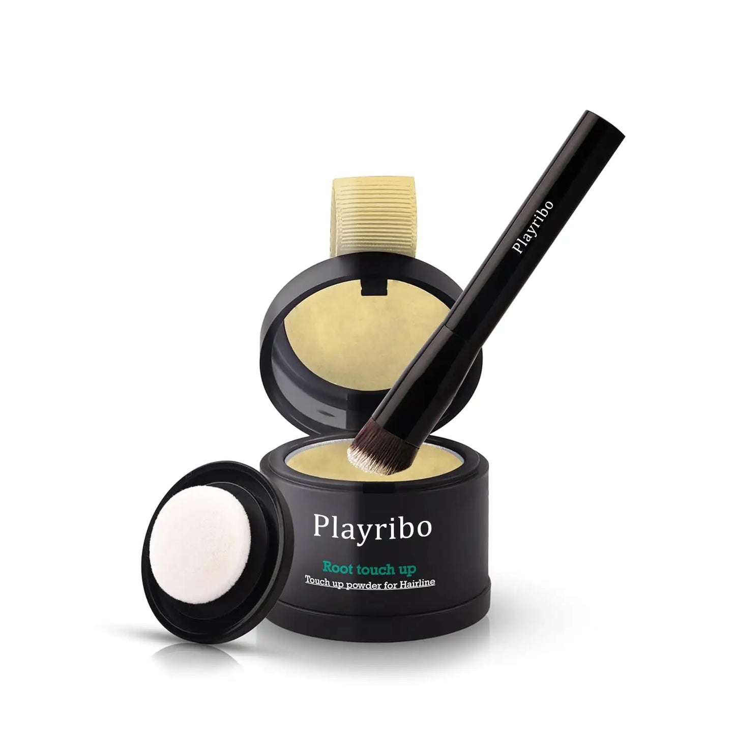 THICK FIBER Root Touch Up and Hairline Concealer - Water & Sweat Resistant Hair Loss Powder Set for Thinning Hair, Includes Brush