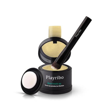 THICK FIBER Root Touch Up and Hairline Concealer - Water & Sweat Resistant Hair Loss Powder Set for Thinning Hair, Includes Brush