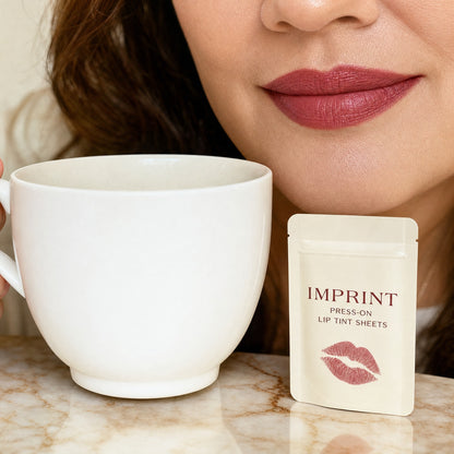 Transfer-proof demonstration — clean cup after IMPRINT waterproof tint