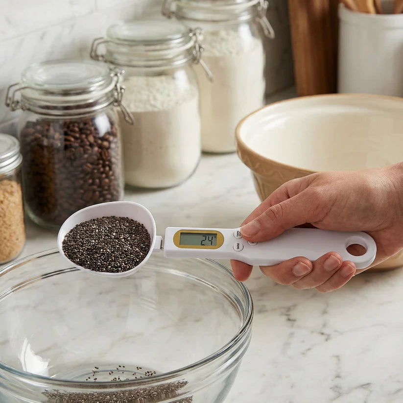 Digital Measuring Spoon Scale,High Precision Electronic Food Scale for Kitchen Gadgets and Daily Meals,300G/0.1G Gram Scale for, Home Cooks Bakers Chefs,Pet Dog Cat Ower,with Battery