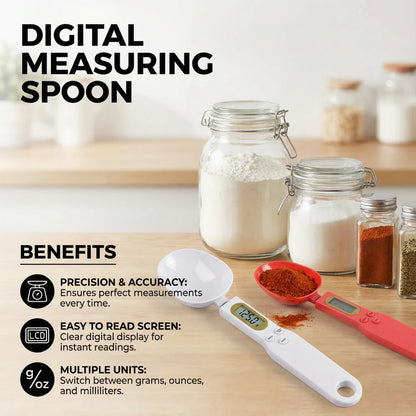 Digital Measuring Spoon Scale,High Precision Electronic Food Scale for Kitchen Gadgets and Daily Meals,300G/0.1G Gram Scale for, Home Cooks Bakers Chefs,Pet Dog Cat Ower,with Battery